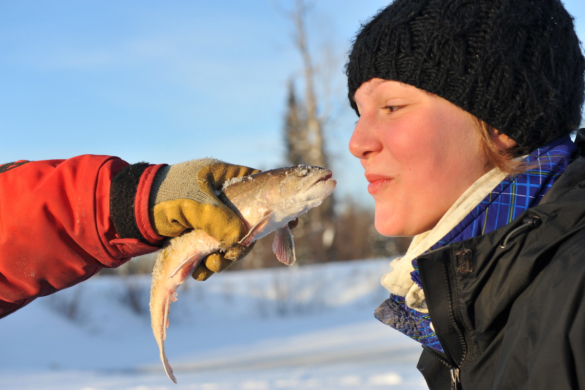 Pêche blanche en hiver